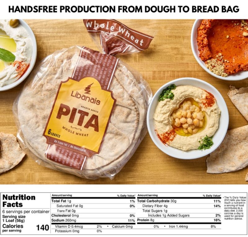 Libanais 10" Whole Wheat Traditional Lebanese Pita Bread 3 Pack | www.AlbazaarMarket.com